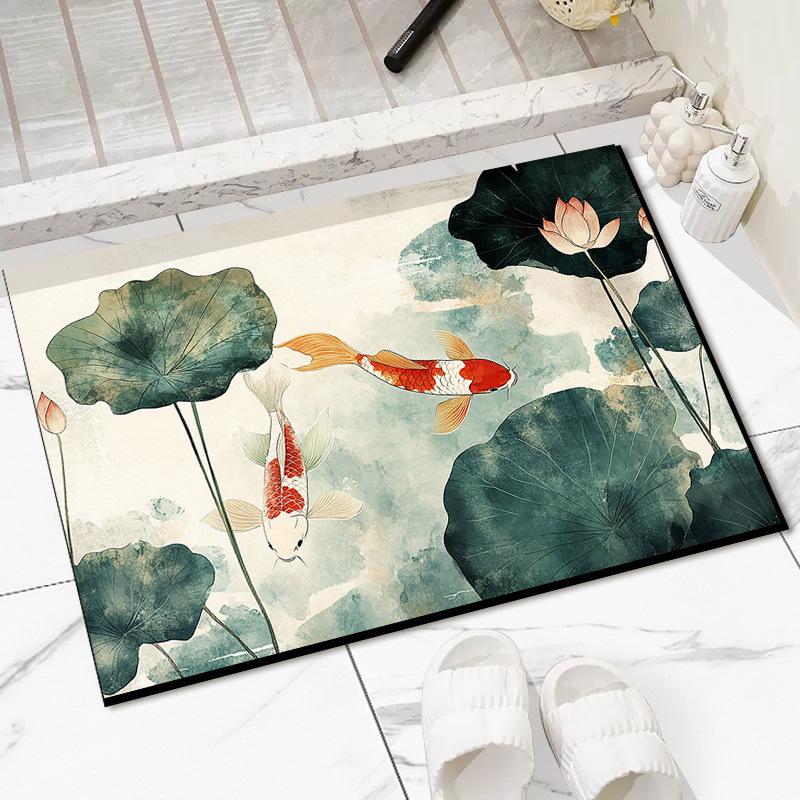 New Chinese Style Floor Mat Entry Door Mat Chinese Style Household Foot Mat Entry Door Non-slip Wear-resistant Entrance Mat Entry Carpet