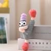 Handmade Crochet Alphabet Keychain, Letter R-Z Knitted Doll Bag Charm,Cute 3D Knitted Letter Pendant, R-Z Alphabet Crochet Keychain