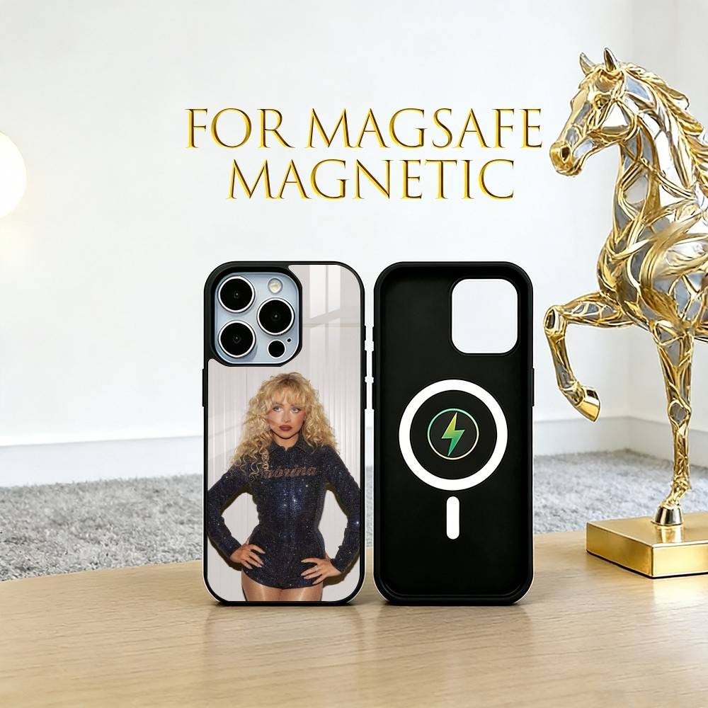 Pop singer Sabrina Carpenter Phone Case For iPhone17,16,15,14,13,12,11 Plus,Pro Magnetic with Magsafe Wireless Charging
