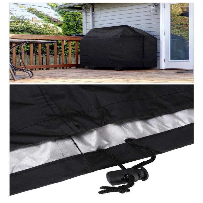 Waterproof Bbq Grill Cover 210d Silver Coated Oxford Cloth Cover Anti Dust Rain Electric Grill