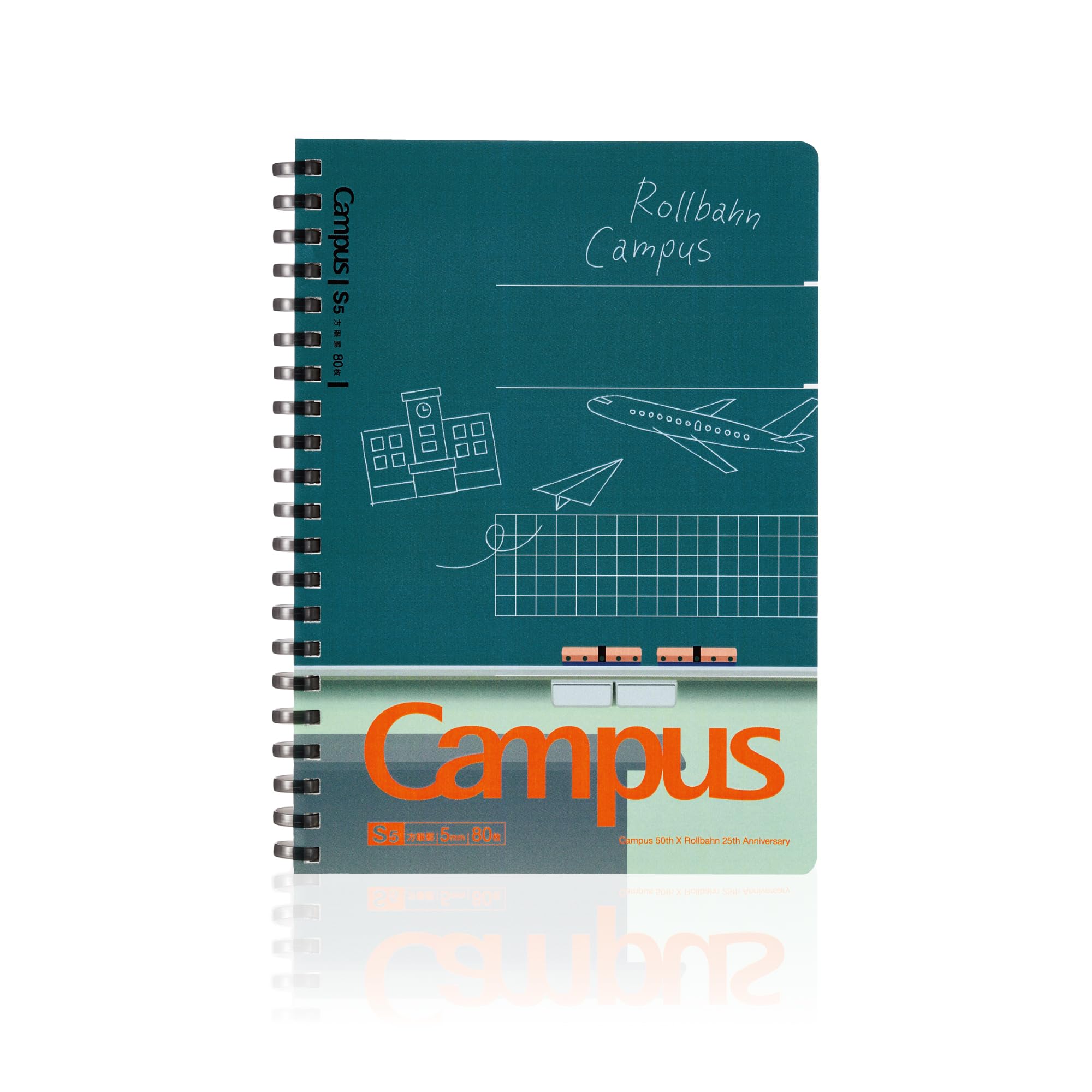 KOKUYO Campus x Rollbahn Soft Ring Notebook B6 5mm Grid Blackboard CRC-SV148S5-L3