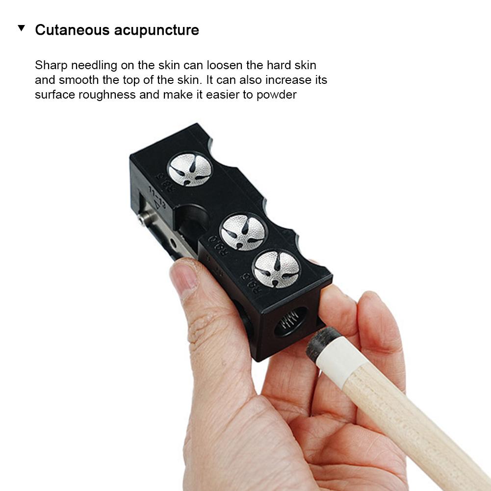 Multi-Functional Billiard Cue Tip Repair Device Cue Tip Polish Needling Gel Removal Tool Billiard Maintenance Repair Accessories