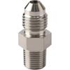 4AN Male Flare to 1/8 NPT Pipe Male Stainless Steel Straight Fitting Adapter Union Connector