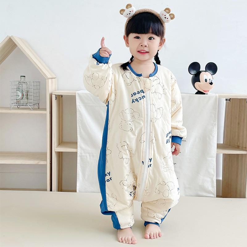 A-Class Cotton-Lined Baby Sleep Sack With Legs Toddlers 1-7 Years Winter Lightweight Sleeping Bag