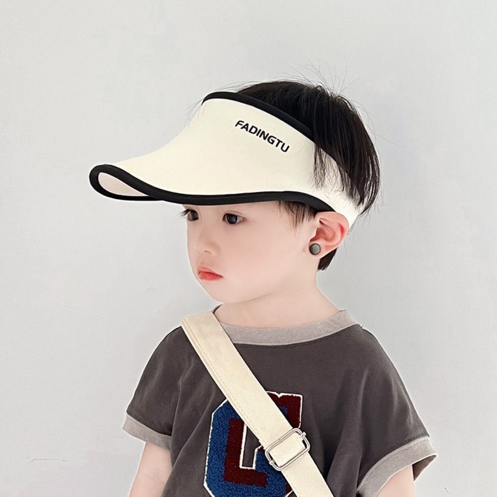 Wide Brim Children Sun Caps Cotton Visor Hat New Top Air Cap  Girls