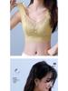 Lace Mesh Seamless Vest-Style Wire-Free Plus Size Bra with Beautiful Back Design