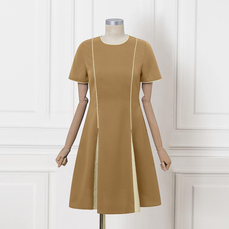 ZANZEA Women Summer Round Neck Casual Short Sleeve A-line Dress