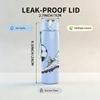 1PC Soccer Shoe And Ball Pattern 750ml Color Plastic Sports Water Bottle Leakproof Flip Straw Lid Suitable for Sports Office Home Use
