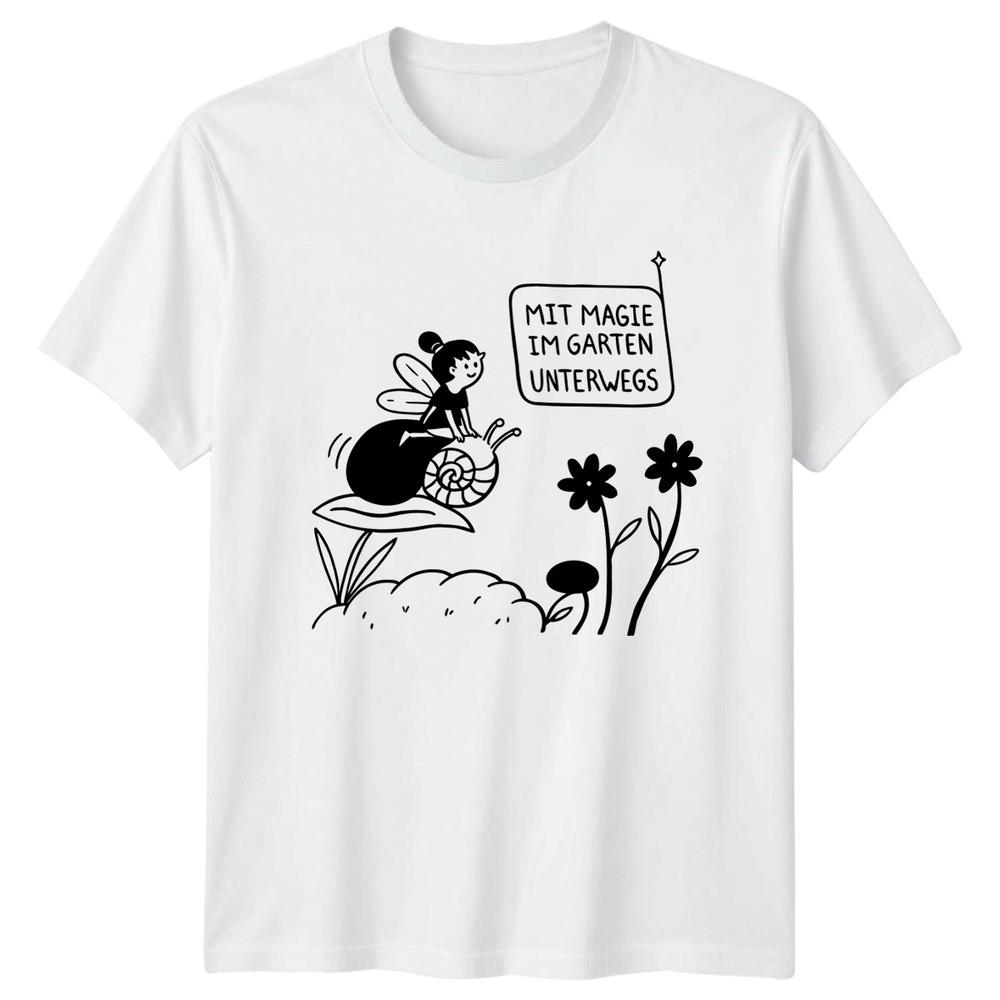 Mit Magie Im Garten Unterwegs Unisexs TShirt Garden Fairy Gardening Birthday S