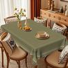 Retro Einfache Bordüre Tischdecke Olivgrün Klassisches Farbschema Elegante Anordnung für Wohnzimmer- und Esszimmerdekoration