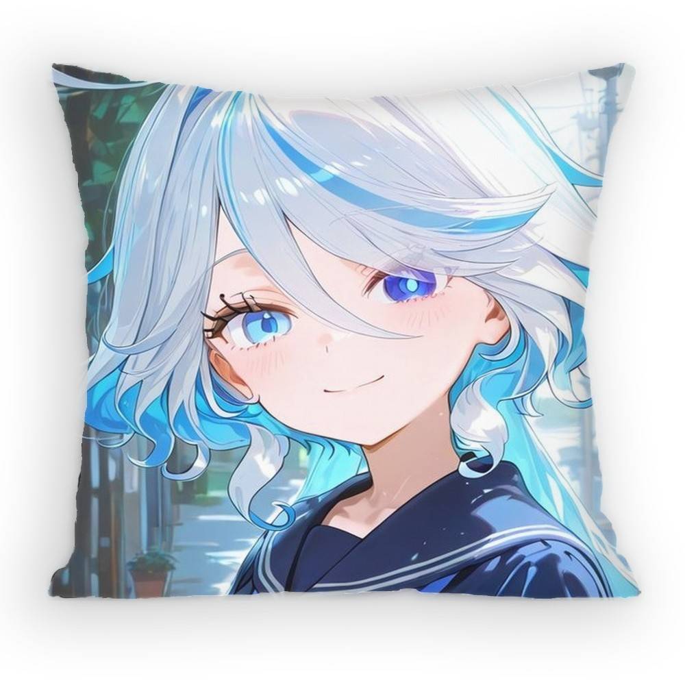 Hydro Archon of Fontaine Furina Pillow Case Antidustmite Pillowcase Invisible zipper silky short plush Sofa cushion cover