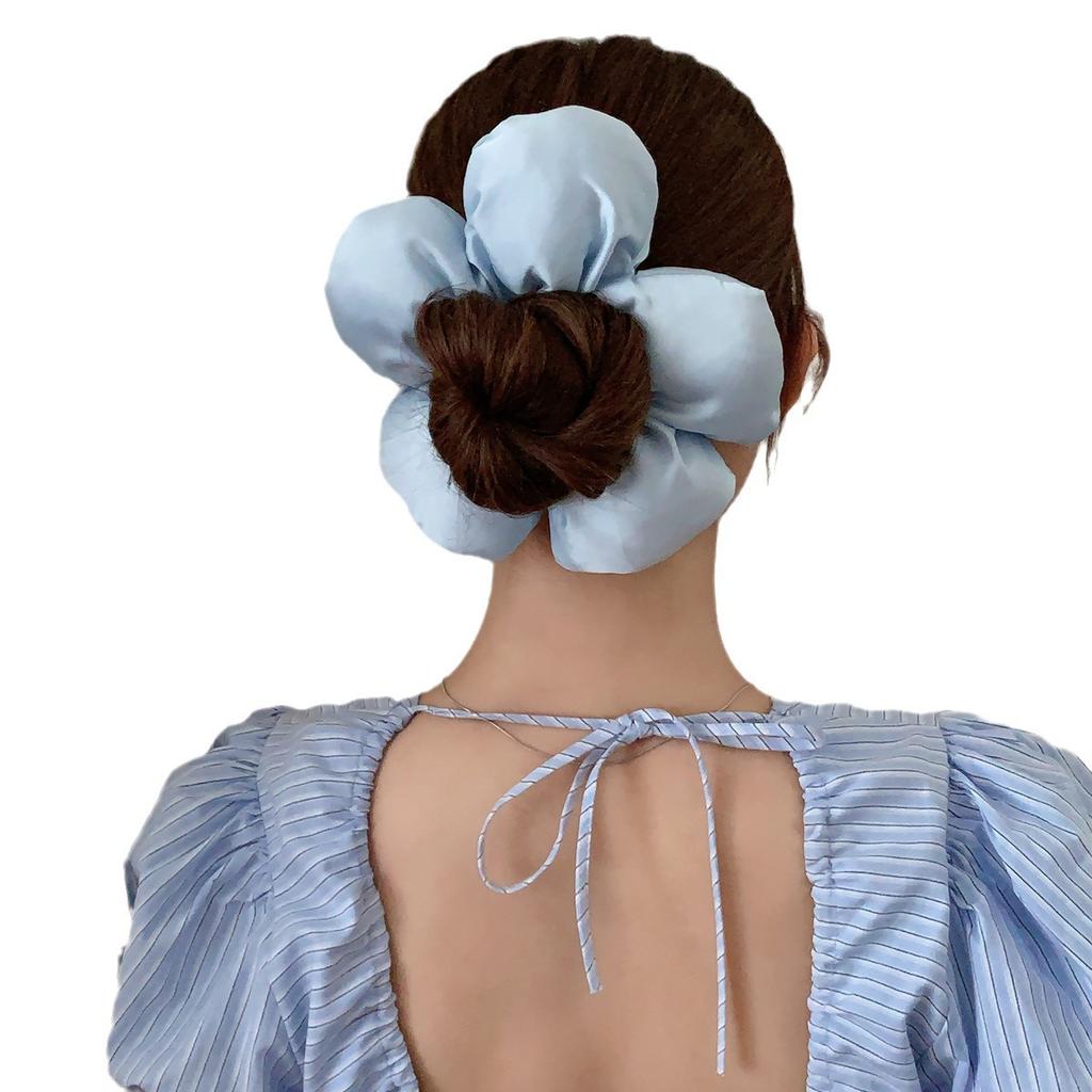 Women's Scrunchies Flower Hair Ties Three Dimensional Bread Hair Ties Large Intestine Fashion Hair Accessories Kawaii Headwear