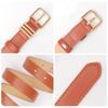 Womens Slim Faux Leather Belt With Alloy Pin Buckle Casual Chic Waistband Jeans Office Wear