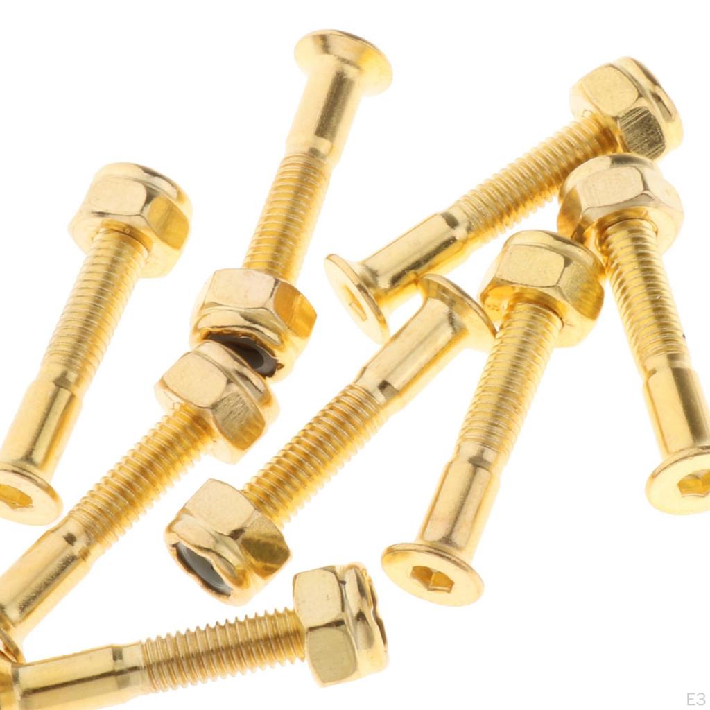 1 Set Longboard Skateboard Wheel Repair Hardware Screws with Key Wrench, 1''