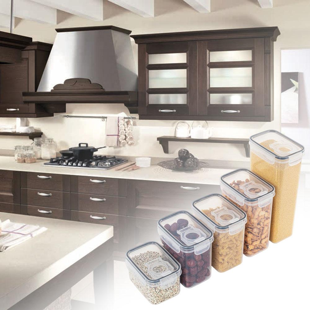 Transparent Rectangular Rice Bucket Moisture-proof Grain Storage Tank For Storage Snack Nut