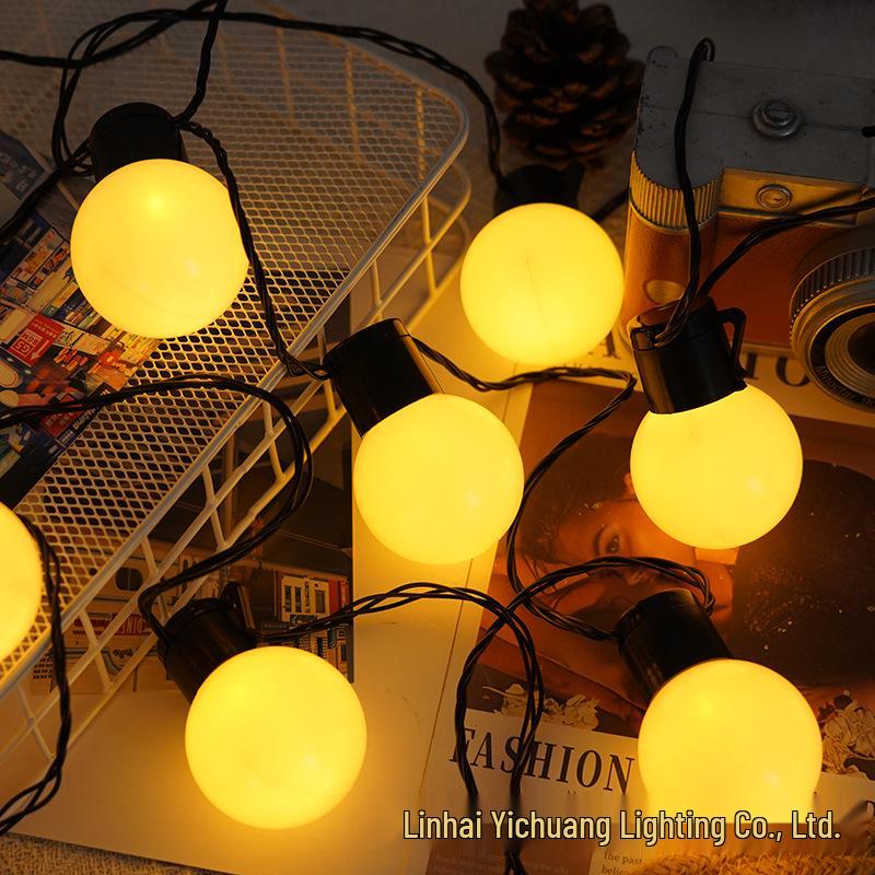 Solar LED String Lights for Outdoor Camping, Wedding Canopy, and Stall Decoration