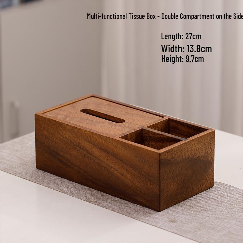 Solid Wood Tissue Box for Home, Hotel, or Office - Creative Pull-out Design for Dining or Living Room.