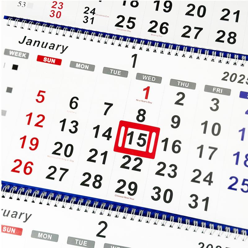 2025 3-mesačný stolový kalendár 2025 Jan Až 2026 Nástenný kalendár Zložený po mesiaci Vertikálny kalendár na sviatky Domáce dekoračné potreby