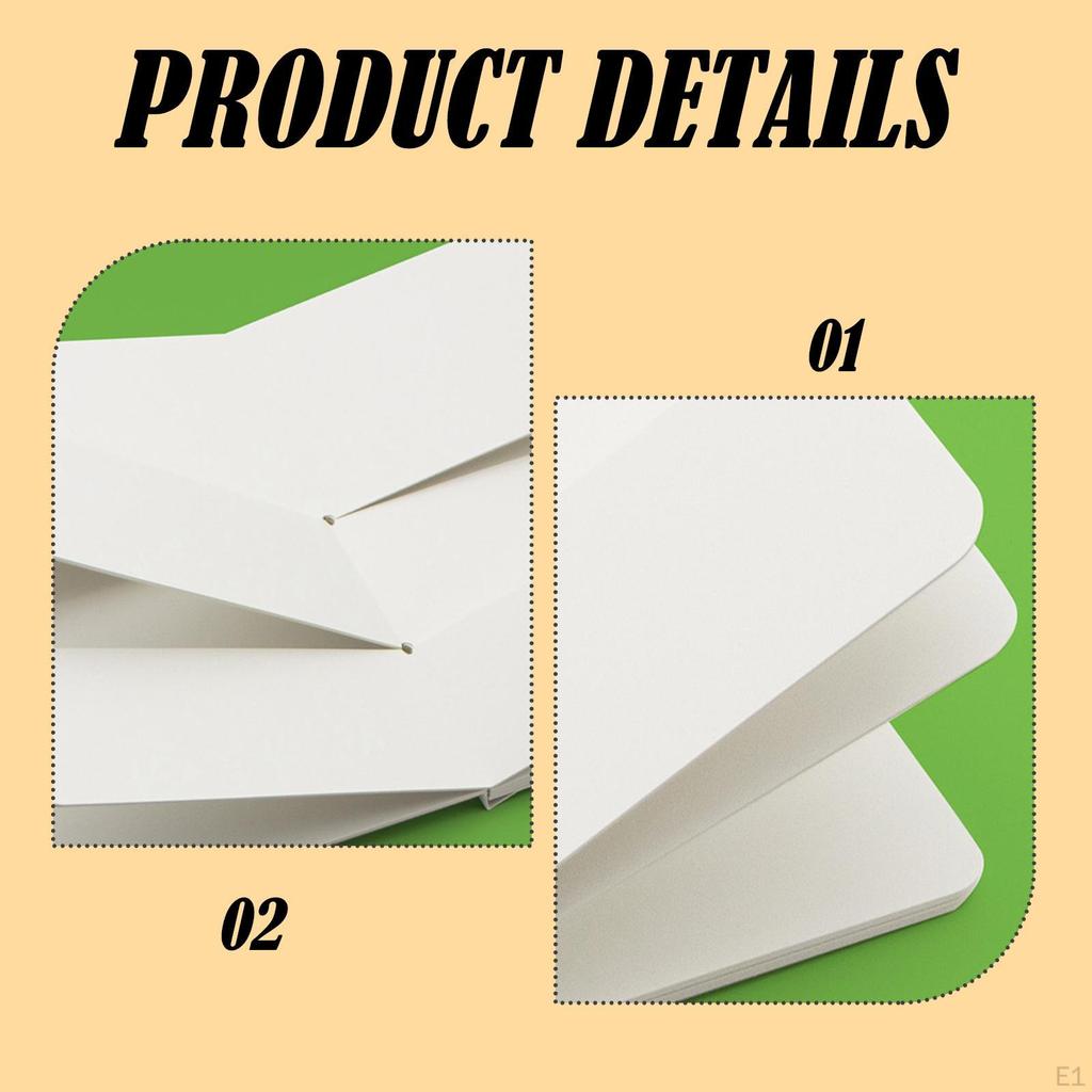 4x Sketch Book Art Sketchbook Sturdy Adults Kids Cardboard Segmented Page Layout Writing Accessory