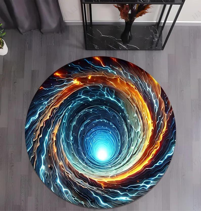 Optical Illusion Rug Illusion Rug Optical Illusion Vortex Illusion Rug 3D Effect for Living Room Rug Personalized Gifts