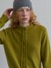 Tinknit Premium Wool Trim Neck Cardigan_Olive