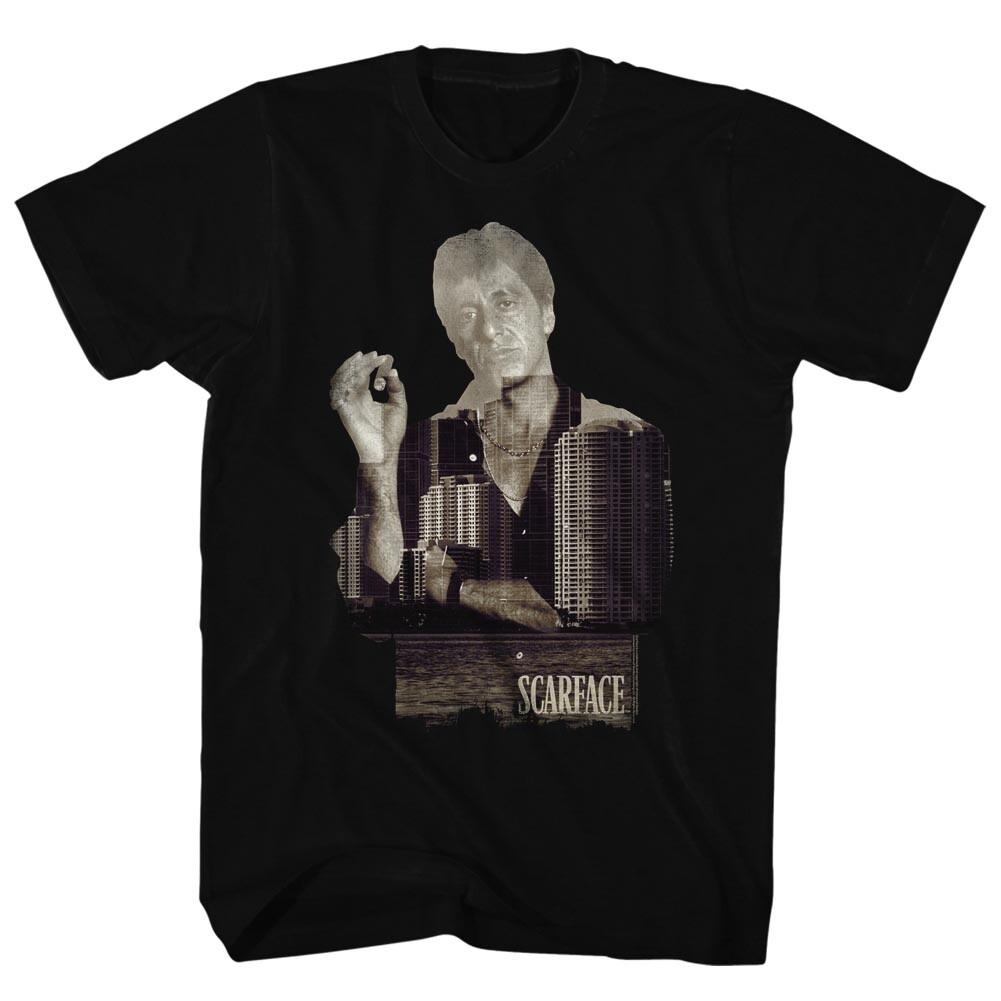 Scarface Movie Tony Montana City Of Miami Double Exposure Men T Shirt S