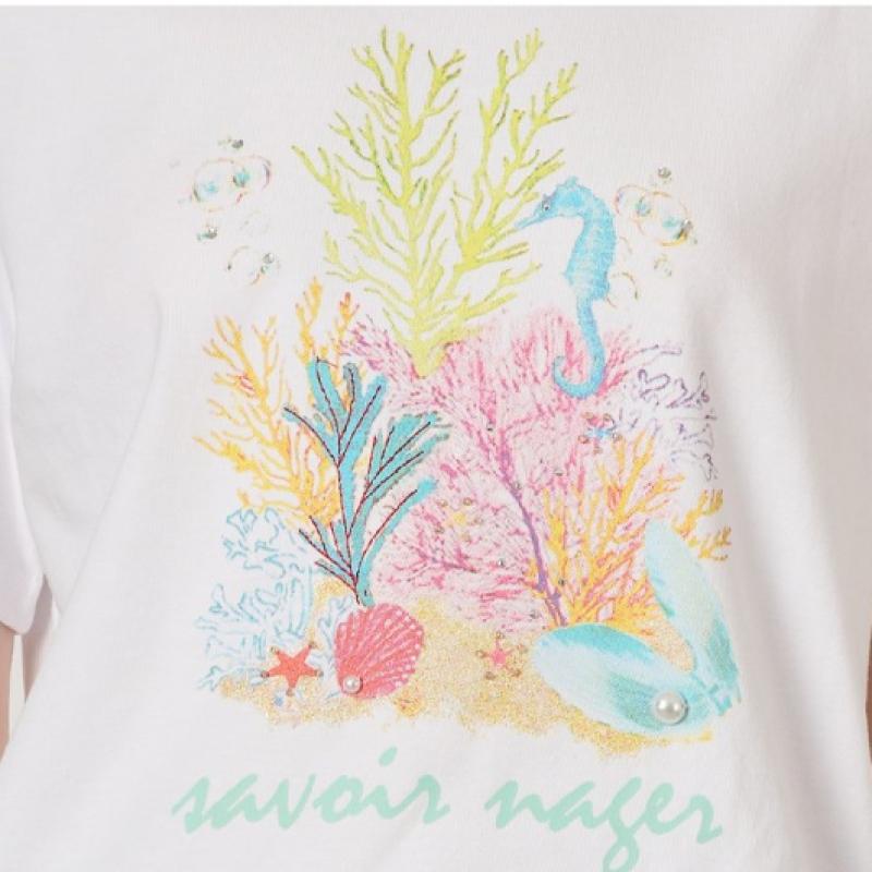 Bcbg Bidding PrinTed T shirT B4m4x427