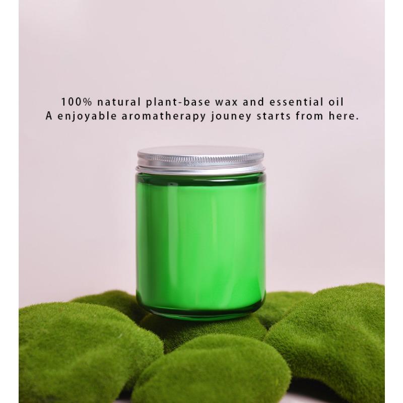 Unscented Candle Glass Cup with Lid Indoor Soy Wax Gift Scented Candle