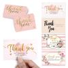 Pink Floral Hot Stamping Thank You Card Gift & Packaging Card