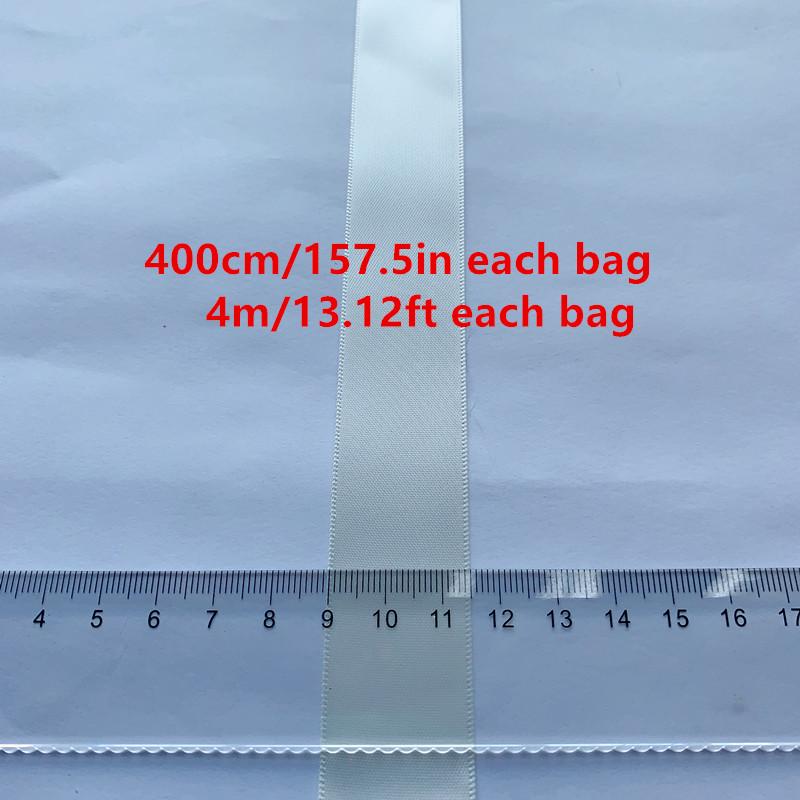 4m/13.12ft Each Bag Wide 2.5cm/0.98in Double Face Satin Ribbons Handmade DIY Sewing Trim Craft Webbing Clothing Hair Gift Wrapping Tie Home Festival