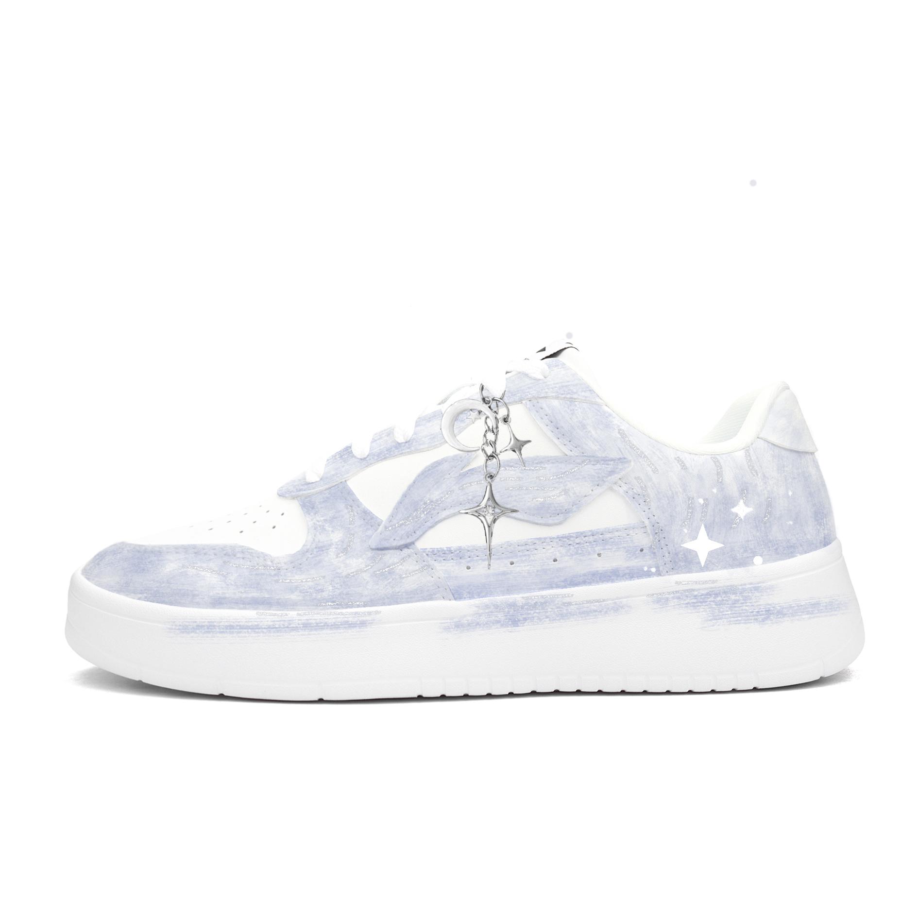 

Li Ning Floating Boat Star Path Abrasion Resistant Lightweight Breathable Low top Skateboard Shoes Unisex Blue White AGCS419-1(Team900-) 35.5