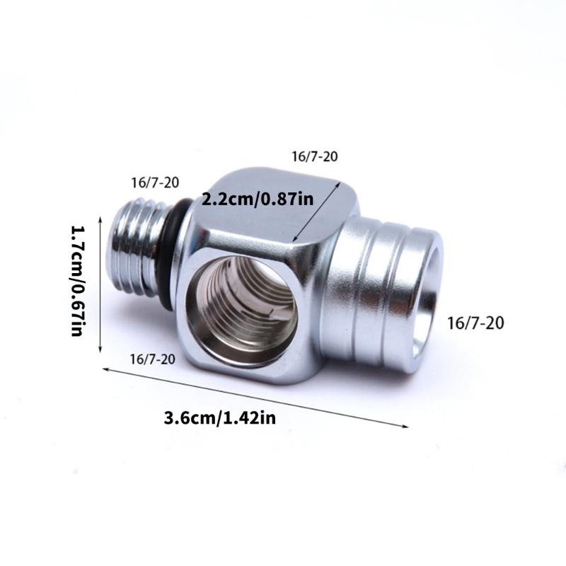 Tauchschläuche Adapter Tauchgänge Kajaks Erste Stufe Hochdruck 1 zu 3 7/16 Adapter 3-Wege-Verteiler Schlauch Gewindeverbindung