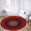 Family Living Room Bedroom Bathroom Floor MATS Printed Decorative Carpet Psychedelic Mandala Round Carpet Sofa Carpet Home Decor