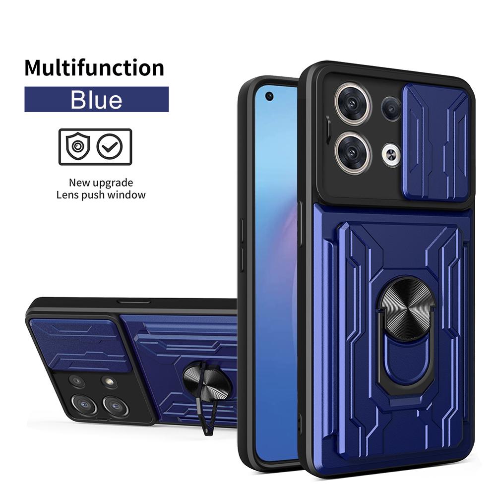 For Oppo Reno11Pro Reno11 Reno10 Reno7 Reno8Pro Reno8 Reno6 Reno5 Reno7Pro 360  Camera Card Slot Protective Phone Case