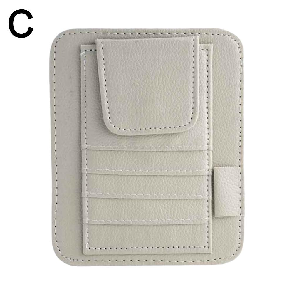 Car Sun Visor Organizer Multi-Pocket Pouch, Auto Interior Document Storage & Pen Holder, Solves In-Car Clutter & Lost Items