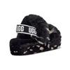 UGG Oh Yeah Slide Czarne Białe Kropki Damskie Sneakersy 1118165-BLK