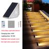 Motion Sensor Outdoor Solar Step Lights 550LM Super Bright 10LED Warm White Stair Light IP44 Waterproof for Porch Patio Deck