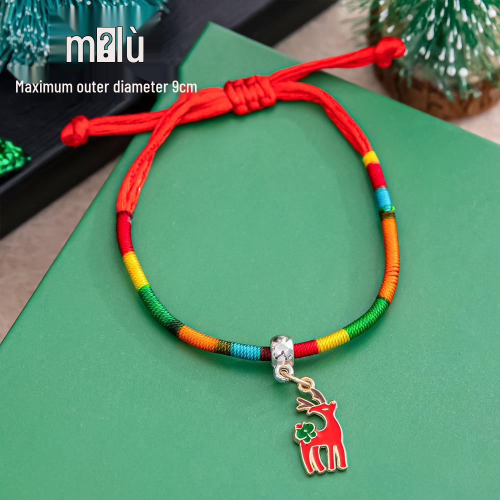 Adjustable Colorful Christmas Bracelet for Kids - Cute, Woven Holiday Gift