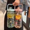Söt plastkanna med sugrör för sommaren - Stor vattenflaska