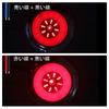Waterproof Universal LED Tail Lamp Round 24V High Brightness with Brake Warning for Trucks,