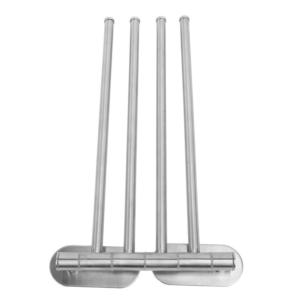 Schwenkbarer Handtuchhalter Ausschwenkbarer Handtuchständer für Badezimmerwand Handtuchhalter 304 Edelstahl 4 Arme