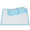 Set of 80 6-Layer Non-Woven, Paper, and PE Dog Toilet Pads, 60x60 cm, Blue and White