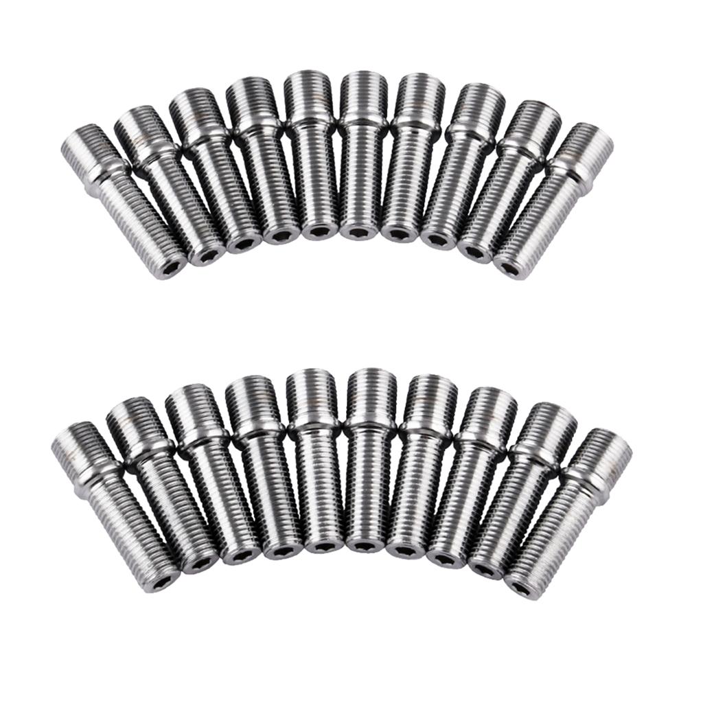 Wheels Studs Conversion Kit M14x1.5 To M12x1.5 Long Lug Bolts Screw Adapter for Car Alloy Wheel Repair and Maintenance