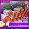 Non-Powered Slag Discharge Roller Conveyor with Anti-Deviation Cage and Redirection for Cleaning and Conveying.