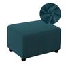 2 Sizes Footstool Cover Jacquard Cloth Footrest Cover Elastic Furniture Protection Removable Ottoman Cover Used For Home