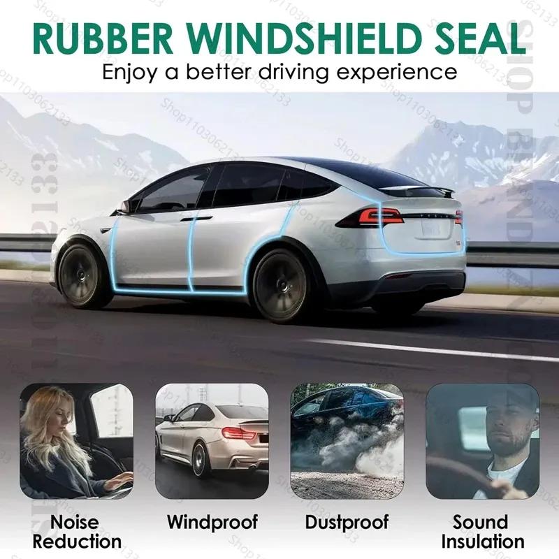 For Dodge Challenger Car Door Seal Strip Rubber Double Layer Sealing Protector Soundproof Seal Dustproof Seal Strip 12PCS
