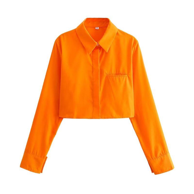 Kaslead Fashion Wind Short Lapels Long Sleeves Poplin