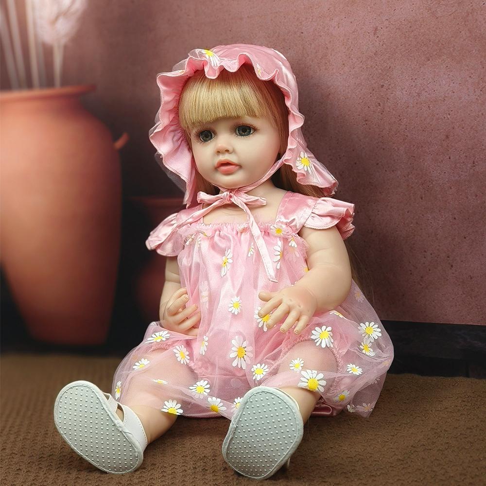 55 см игрушки для новорожденных девочек искусственные полностью клеевые куклы могут — фото 3