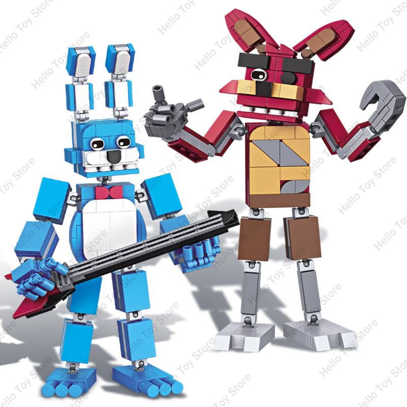 Hot Classic Movie Fnaf Doll Fnaf Five Nights Nightmare Chica Foxy Golden Bonnie Bear Action Figure Bricks Building Blocks Toys