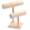 Elegant 2 Layer Wood Bangle Holder Functional Wood Bracelet Jewelry Stand Holder for Home Decors and Store Display